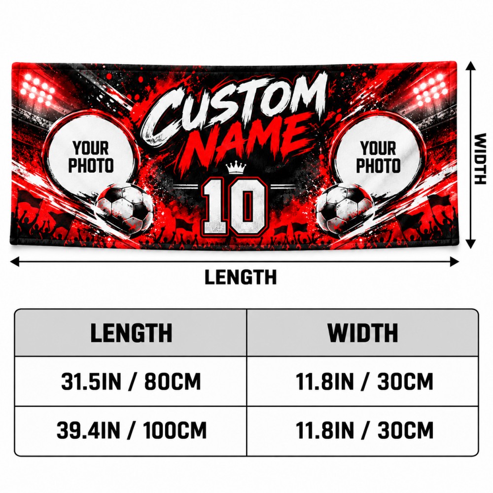 1PCS Custom Soccer Fan Towel P - Party Games Name review and price